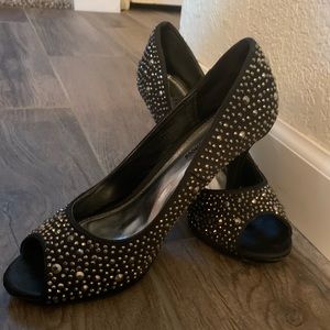 Black studded heels